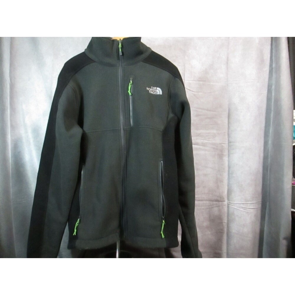 Men's The North Face Full Zip Fleece Jacket Gray/Black, Size Small